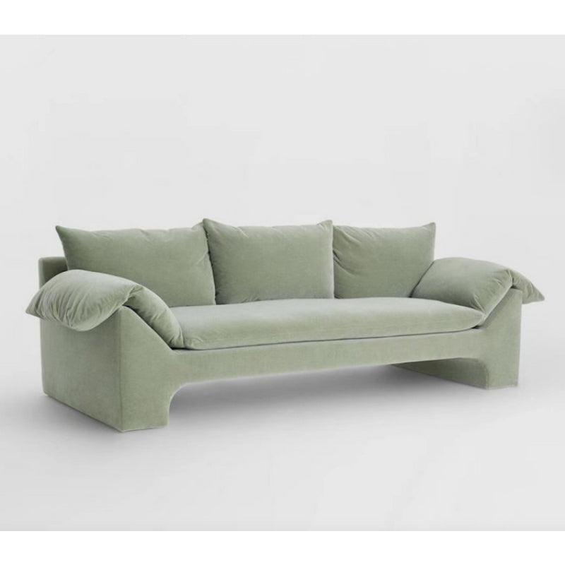 Velvet 3-Seater Sofa in Lush Green By Alhome - 110111510 - ALHOME