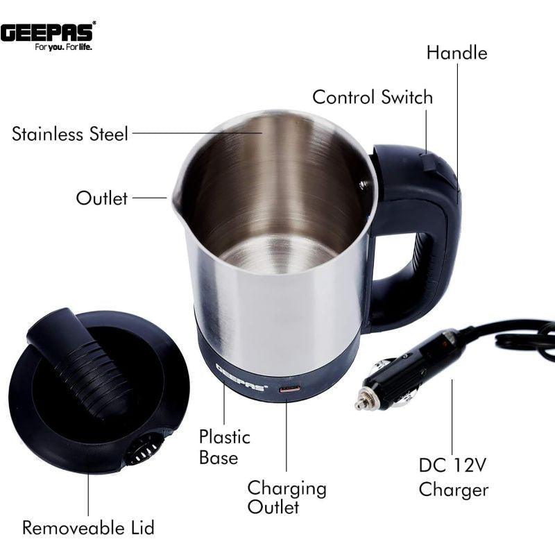 Geepas Car Electric Kettle 0.5 L 150 W - GK38041 - .com - Your Destination for Baby & Mother Needs in Saudi Arabia