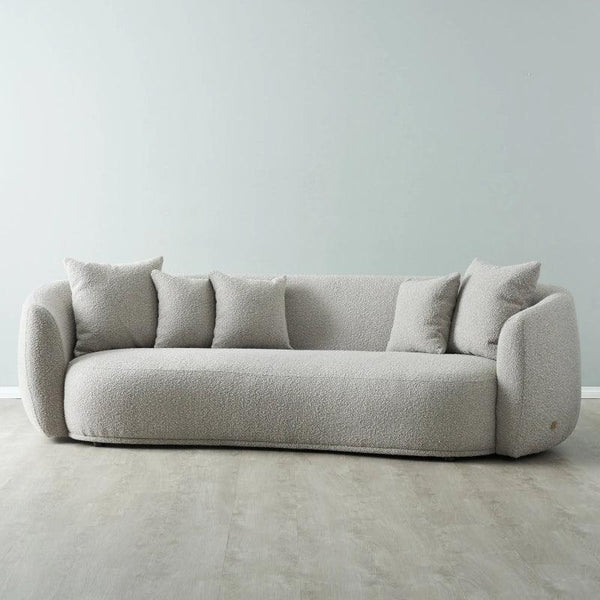 Boucl√© 3-Seater Sofa in Timeless Gray By Alhome - ALHOME