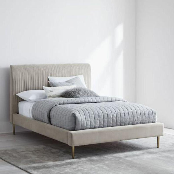 Timeless Tranquility Single Bed Chanel-Tufted Beauty in Beige By Alhome - ALHOME