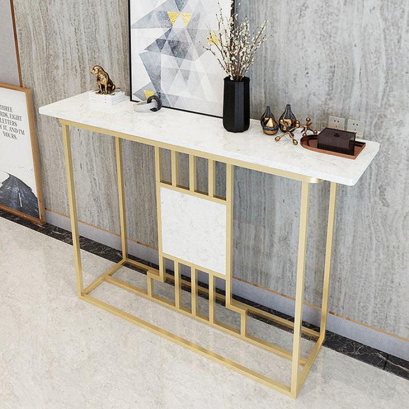 Contemporary Iron and Marble Console Table By Alhome - 110110447 - ALHOME