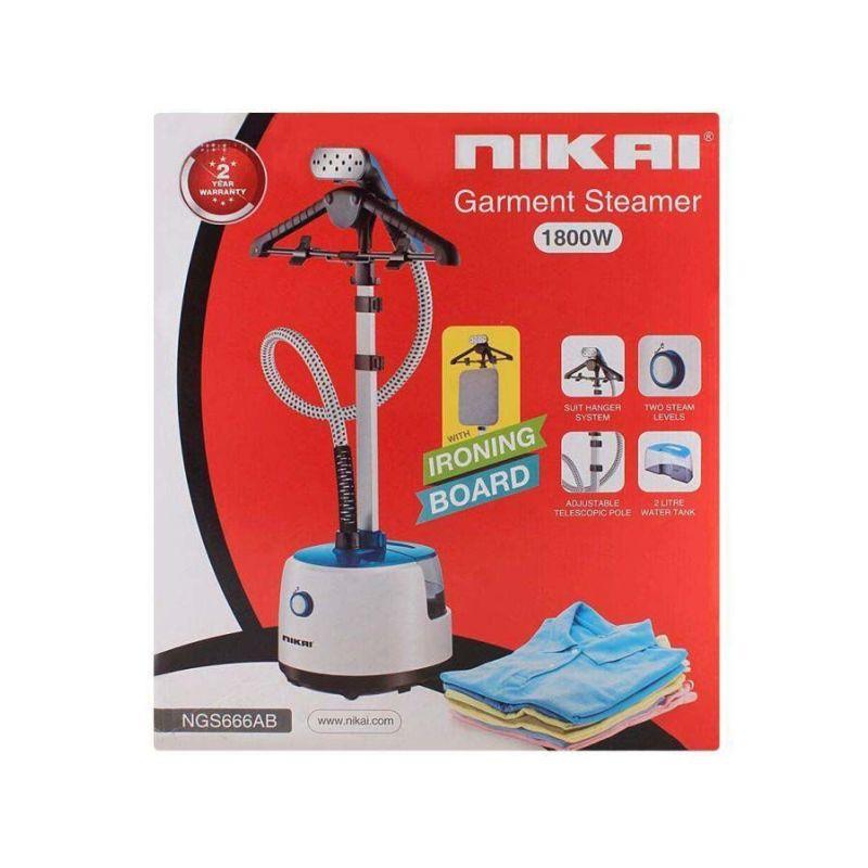 Nikai Garment Steamer - 1800W - 2 L - White - NGS666AB - .com - Your Destination for Baby & Mother Needs in Saudi Arabia