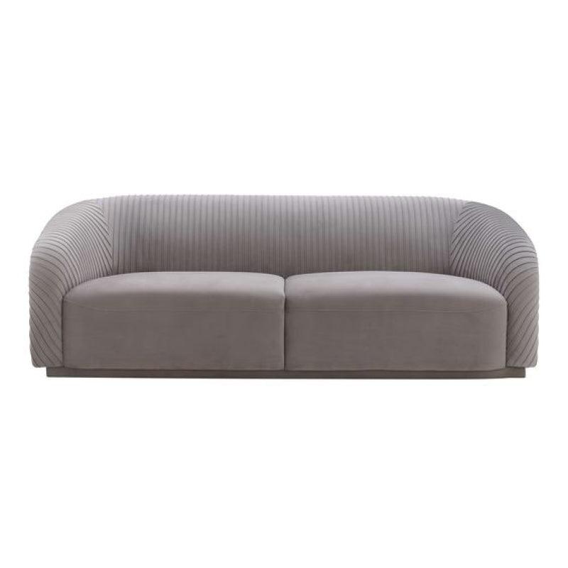 Velvet 2-Seater Sofa in Elegant Gray By Alhome - ALHOME