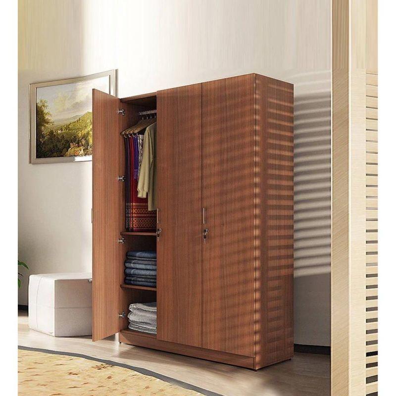 Brown Wardrobe For Timeless Elegance with Spacious Storage by Alhome - 110113211 - ALHOME