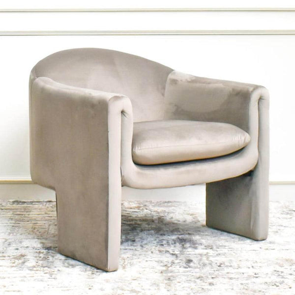 Timeless Comfort: Velvet Accent Chair in Elegant Beige By Alhome - ALHOME