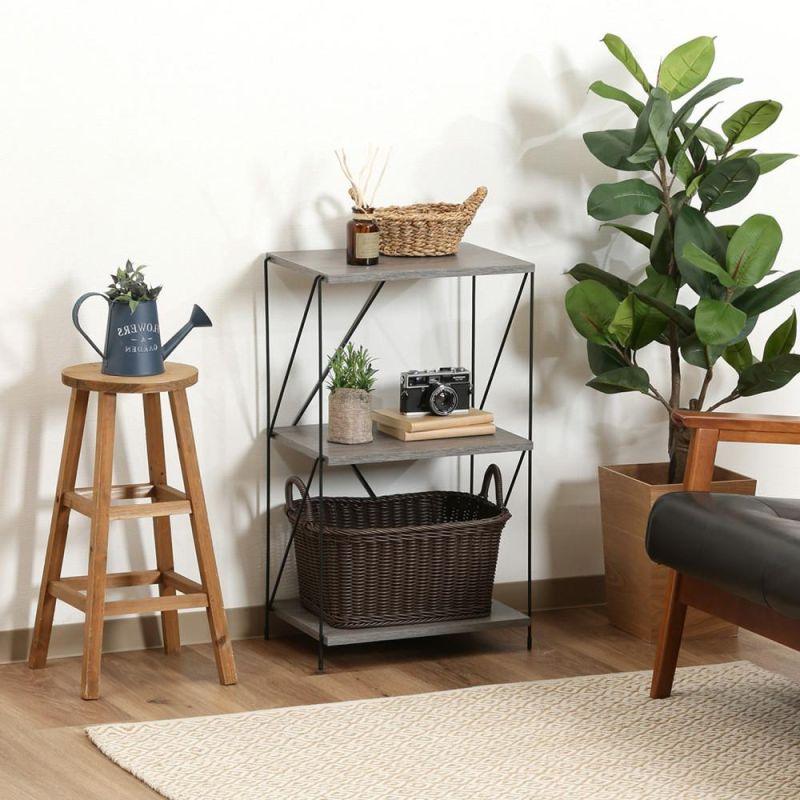 Multi-Use Shelving Unit From Malaysian Wood - 3 Layers - By Baity - ALHOME