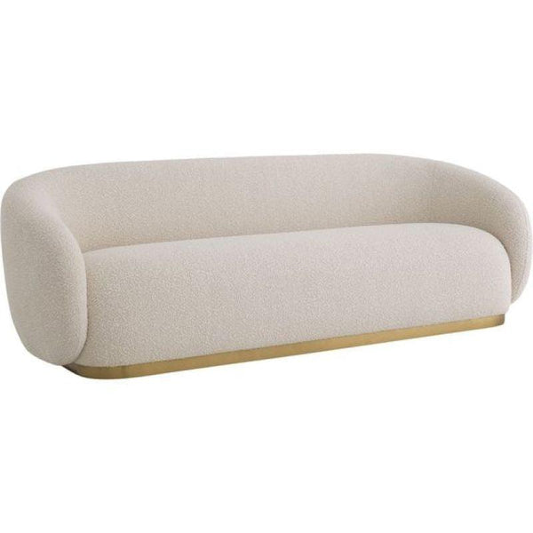 Alhome beige Boucle 3 Seater Sofa - 110110886 - ALHOME