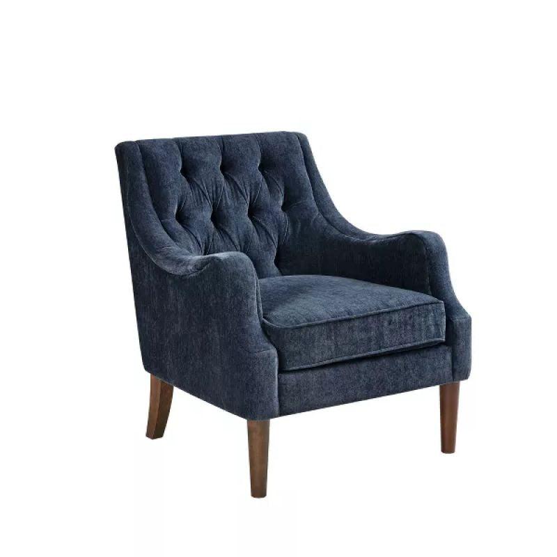 Modern Velvet Arm Chair - Indigo - 90x85x85 cm - By Alhome - ALHOME