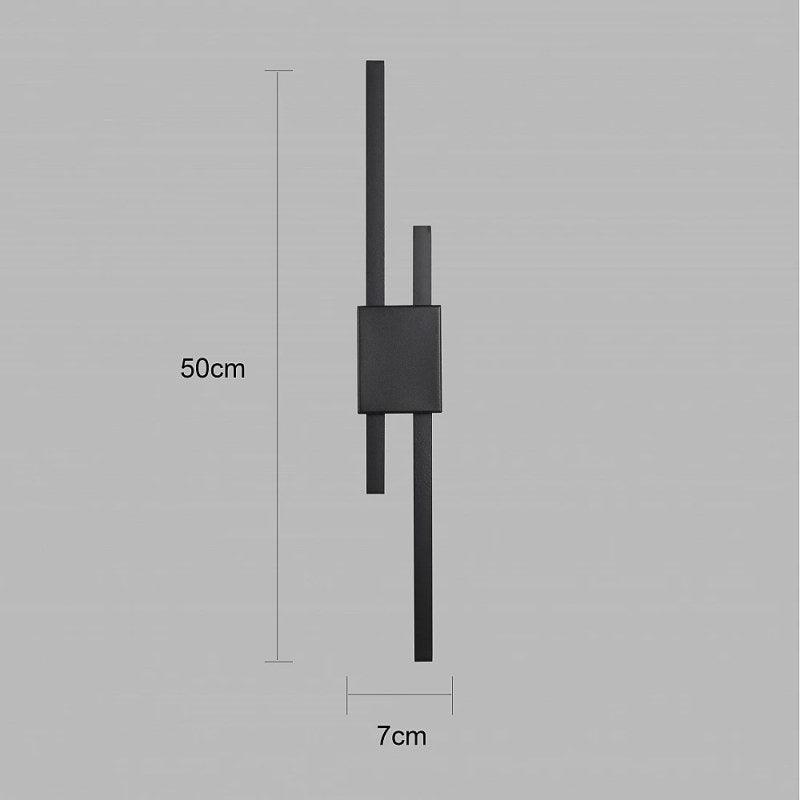 Wall And Panel Lighting - Multi-Colored Glow (Cream - Yellow - White) 15 Watts - 50 Cm - Black - By Alhome - ALHOME