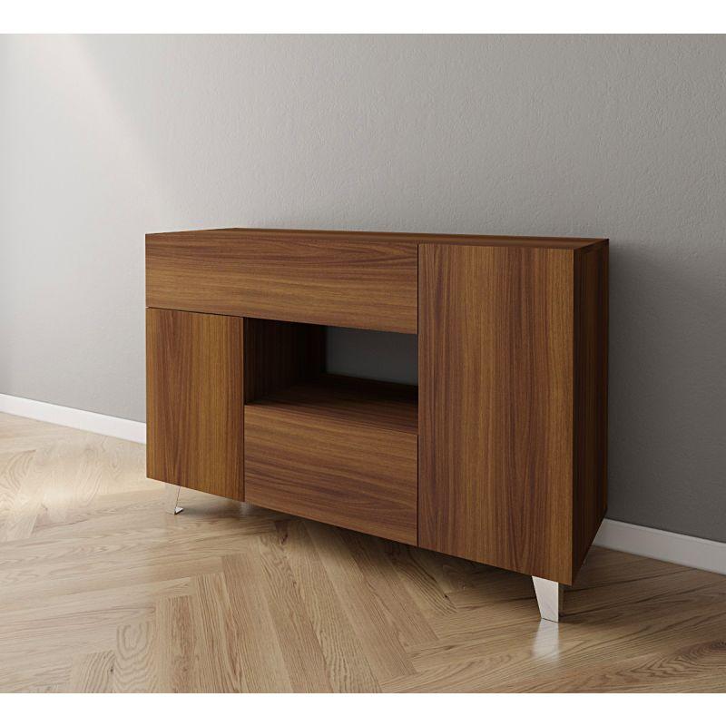 Elegant Brown Coffee Corner with Two Shelves and Two Drawers By Alhome - ALHOME