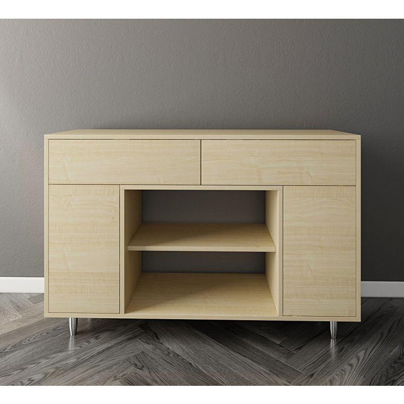 Beige Coffee Corner with Shelves and Drawers By Alhome - ALHOME