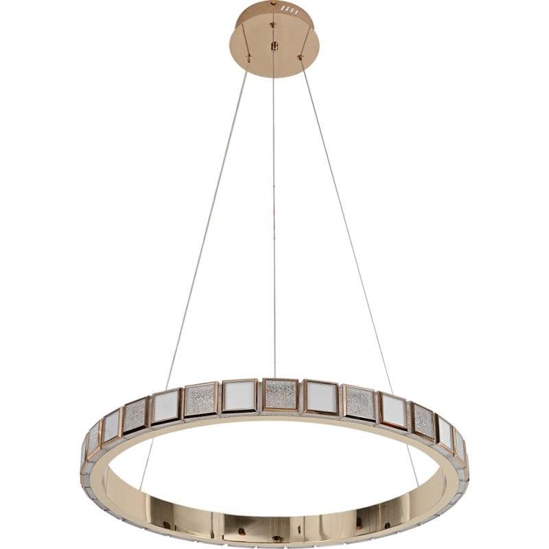 Modern Gold Chandelier With 3 Lights - 55 W- Size 60 cm By Alhome - ALHOME