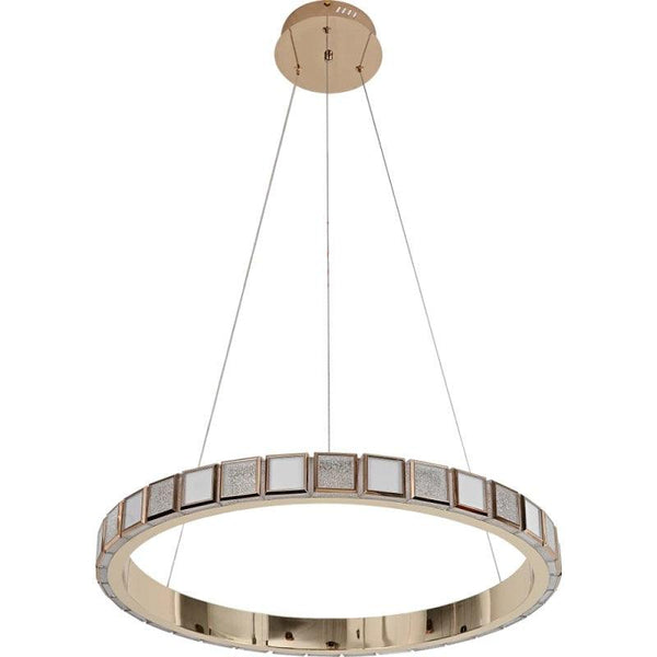 Modern Gold Chandelier With 3 Lights - 55 W- Size 60 cm By Alhome - ALHOME