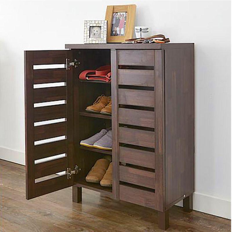 Shoe Organizing Cabinet With Two Doors - Brown - 60x32x87.3 cm - By Baity - ALHOME