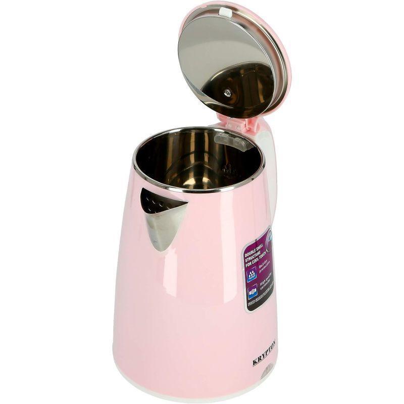 Krypton Double Layer Electric Kettle - Stainless Steel - 1500 W - 1.8 L - Pink - knk6062 - .com - Your Destination for Baby & Mother Needs in Saudi Arabia