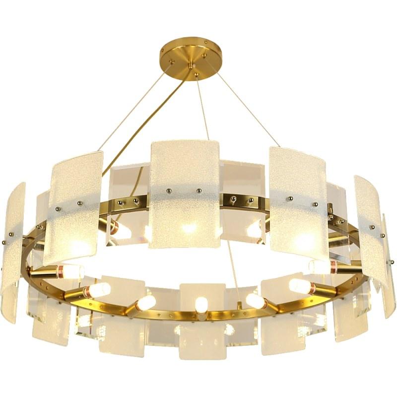 Modern Oil Chandelier - 15 Bulbs - Lamp Base Size E14 - Size 80 cm By Alhome - ALHOME