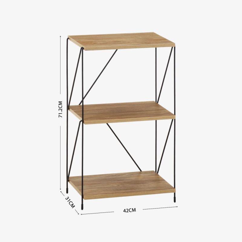 Multi-Use Shelving Unit From Malaysian Wood - 3 Layers - By Baity - ALHOME