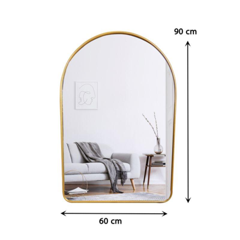 Arched wall mirror with iron frame - gold - 60x90x2.5 cm - By Family Ship - ALHOME