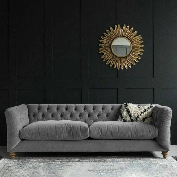 Timeless Comfort: 3-Seater Linen Sofa in Elegant Gray By Alhome - ALHOME