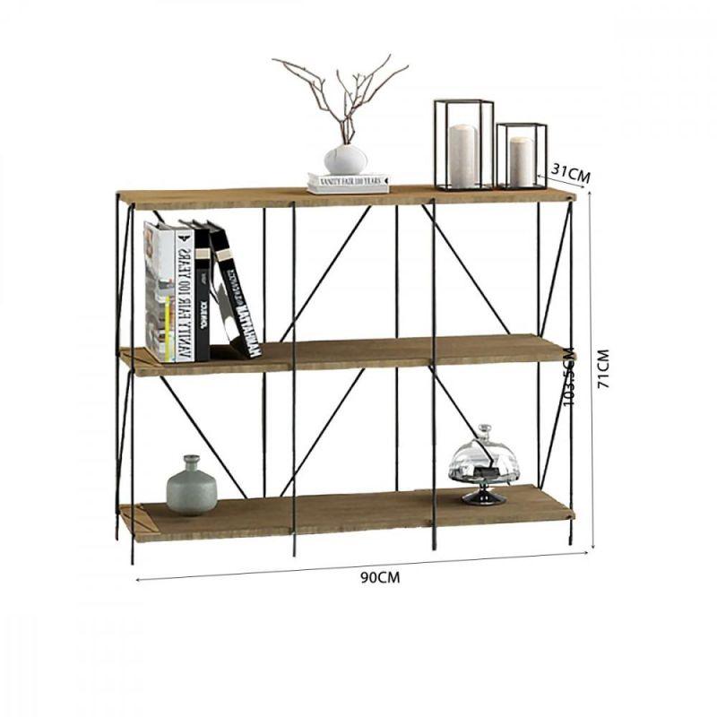 Multi-Use Shelving Unit From Malaysian Wood - 3 Layers - By Baity - ALHOME