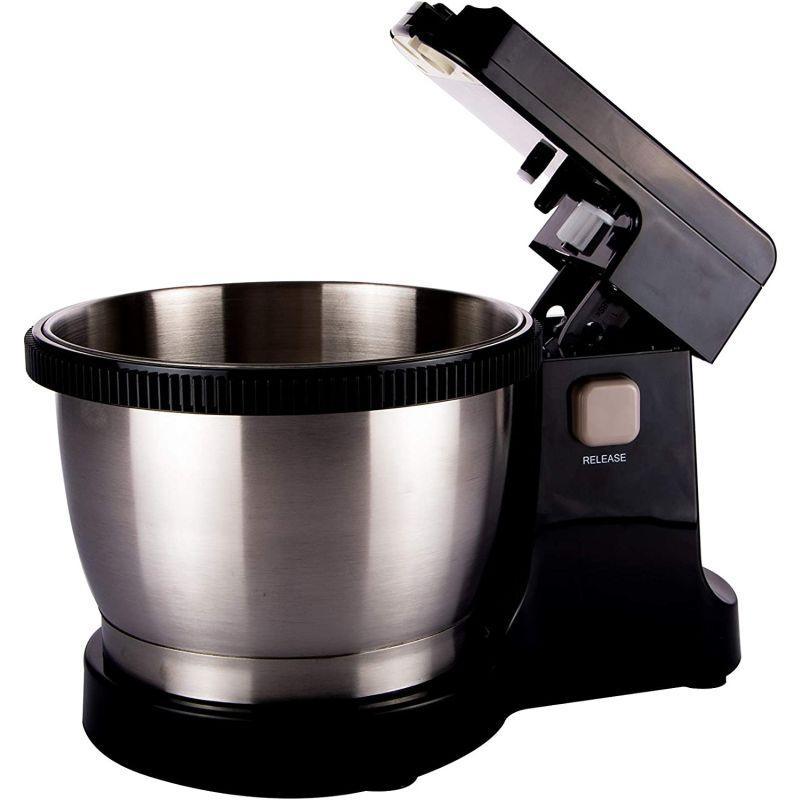 ATC Plastic Stand Mixer With Bowl 5 Speeds 400 W - Black & Silver - H-SM653 - 