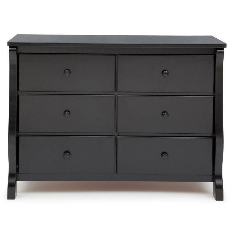 Kids Dresser: 121x52x87 Wood, Black by Alhome - ALHOME