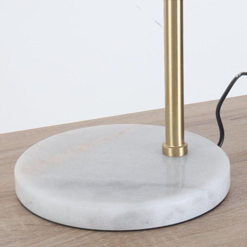 Modern Luxury Lampshade - Metal - Metal + Gold Marble - White Marble Base - By Alhome - ALHOME