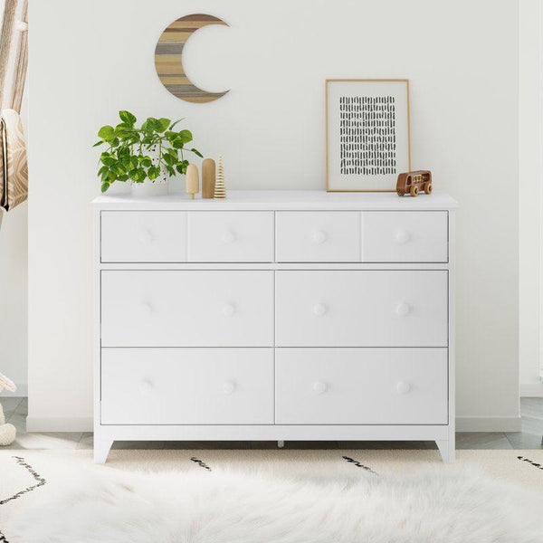 Kids Dresser: 120x40x87 Wood, Off White by Alhome - ALHOME