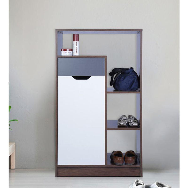 Stylish Vertical Shoe Rack in Compressed Wood By Alhome - ALHOME