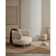 Modern Bouclأ© Chair - Beige - 80x85x70 cm - By Alhome - ALHOME