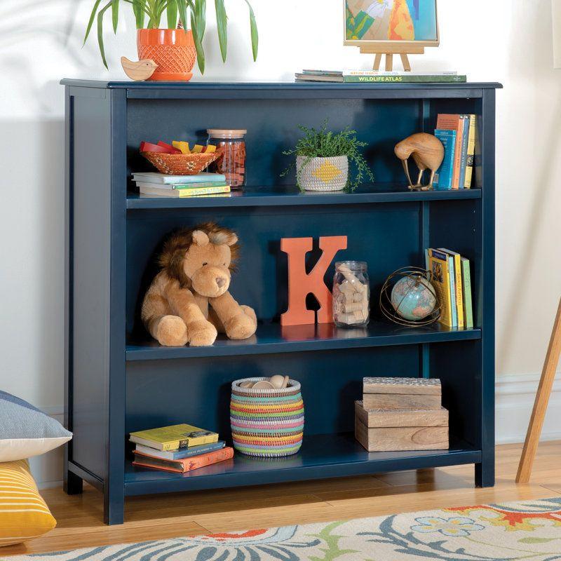 Kids Bookcase: 108x37x105 Wood, Indigo by Alhome - ALHOME