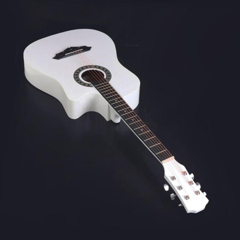 Decoration Real Wooden Guitar - White By Alhome - ALHOME