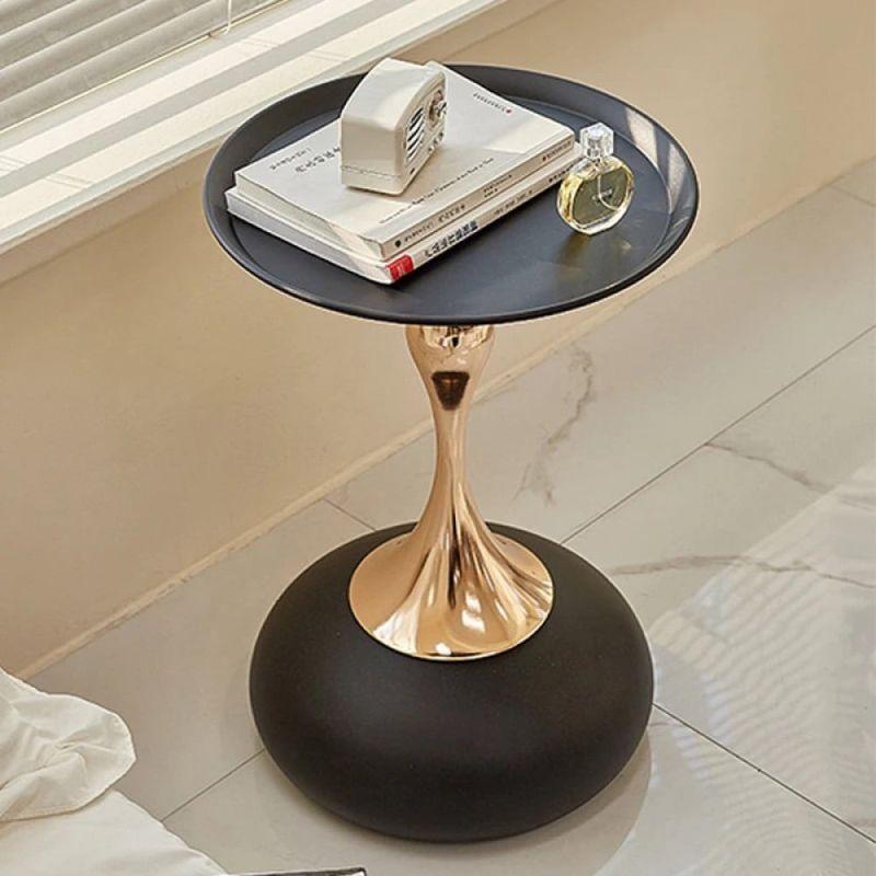 Black And Gold Metal Side Service Table By Alhome - ALHOME