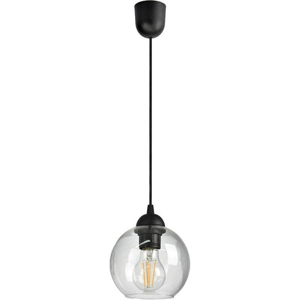 Modern Black Chandelier With One Light Bulb - 80 cm - Lamp Base Size E27 By Alhome - ALHOME