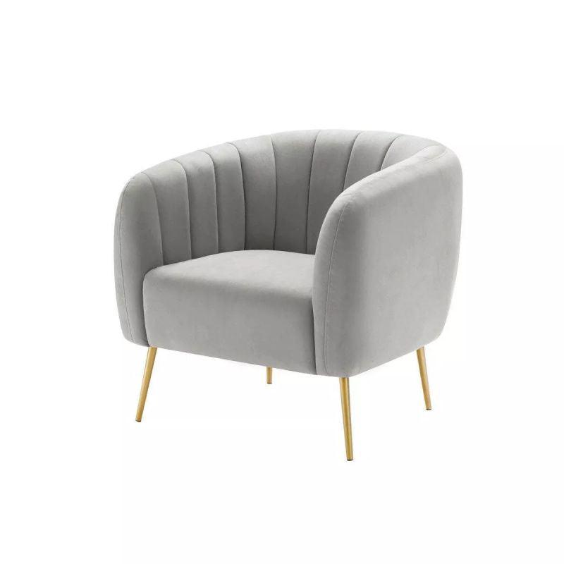 Modern Minimalistic Velvet Arm Chair - 80x85x85 cm - By Alhome - ALHOME