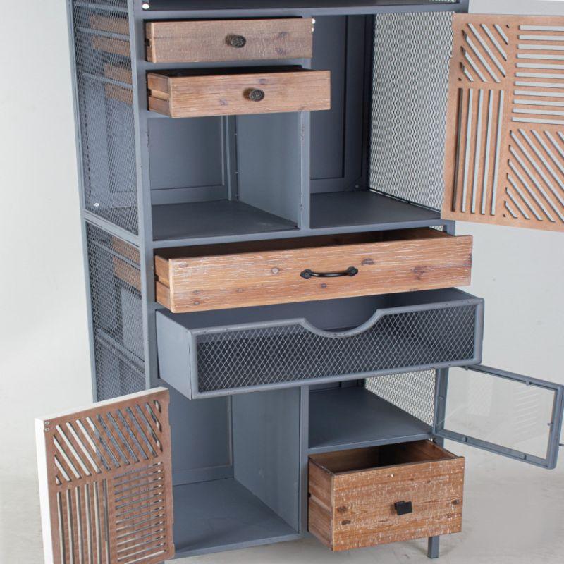 A Chest Of Drawers Made Of Wood And Metal By Alhome - ALHOME