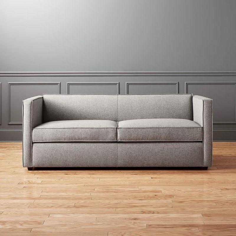 Contemporary Gray Linen 3-Seater Sofa - 200x85x45 cm - Swedish Wood By Alhome - ALHOME