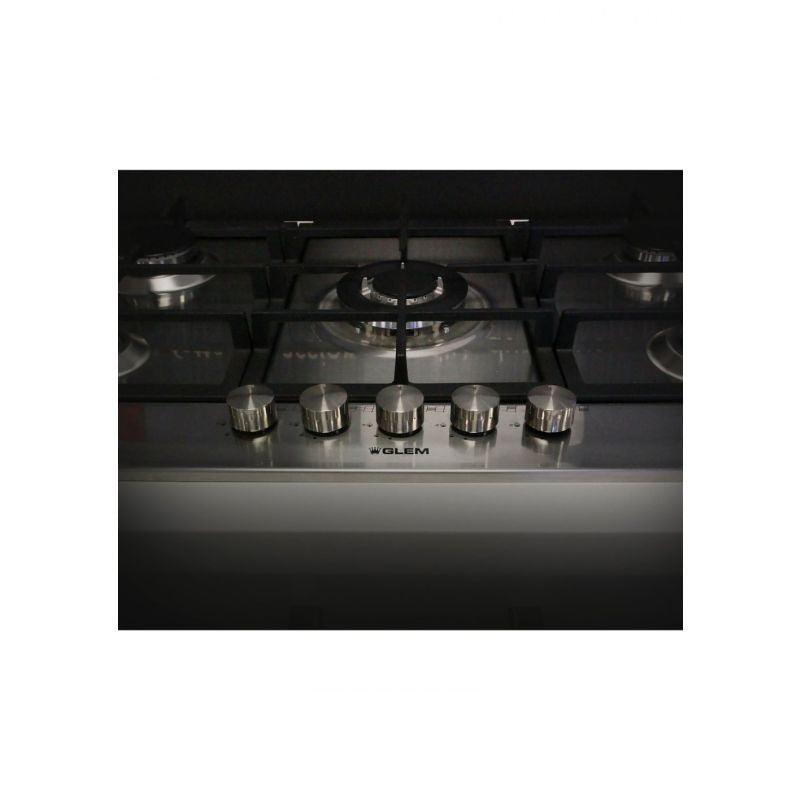 Glem Built-in Hob - 90 cm - 5 Gas Burners - Front Control - P9FV5GI - 