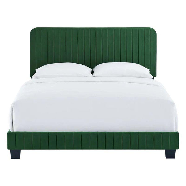 Majestic Super King Bed Velvet Green Oasis By Alhome - ALHOME