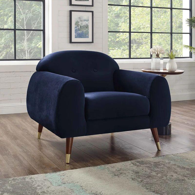 Dark Blue Velvet Chair By Alhome - ALHOME