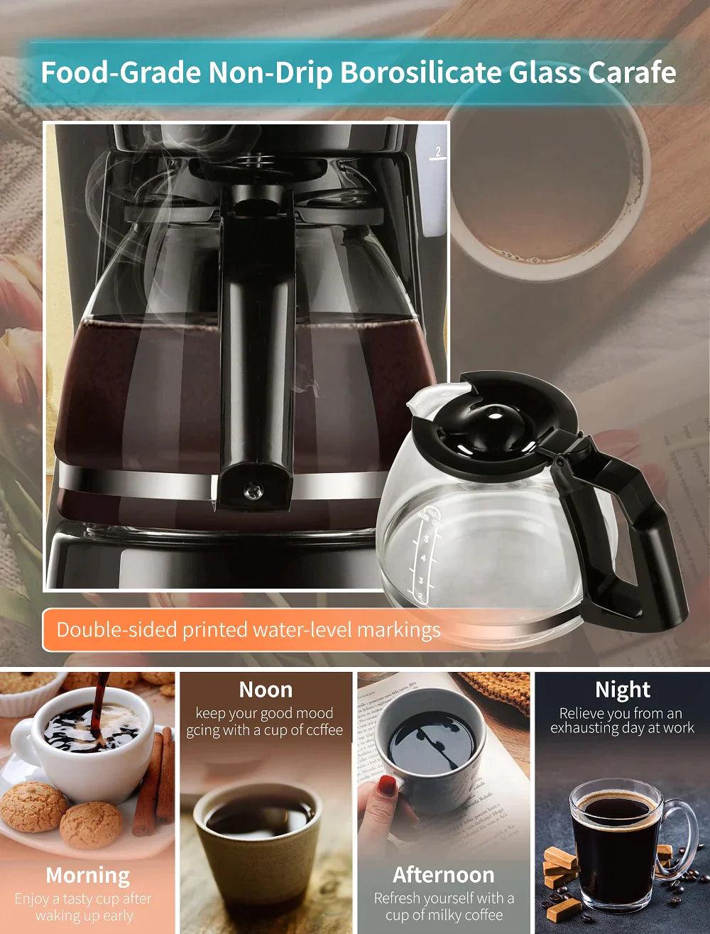 Gevi 5 Cups Small Coffee Maker, Compact Coffee Machine with Reusable Filter, Warming Plate and Coffee Pot for Home and Office - .com - Your Destination for Baby & Mother Needs in Saudi Arabia