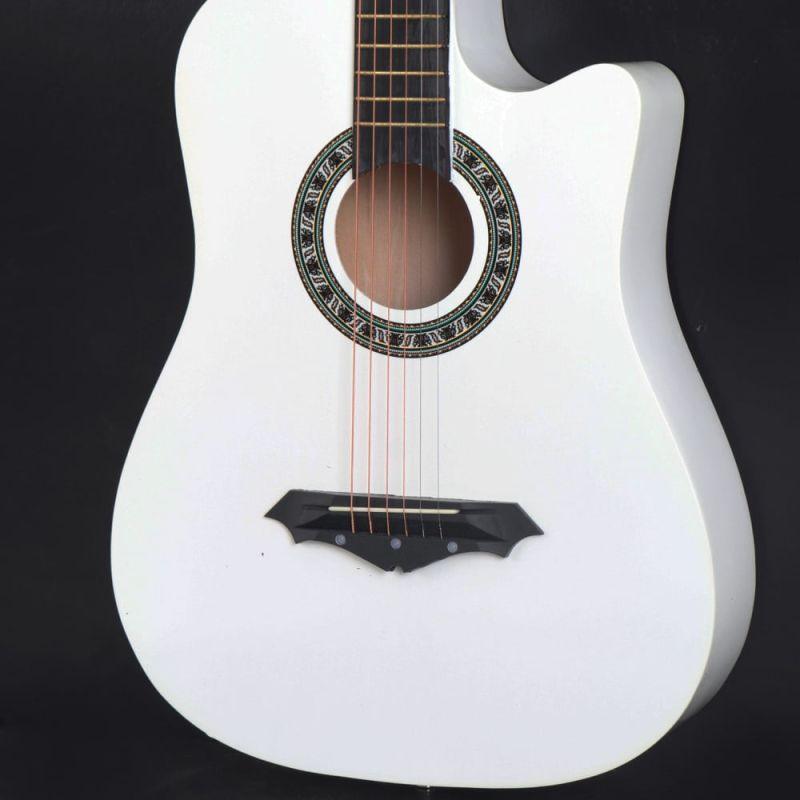 Decoration Real Wooden Guitar - White By Alhome - ALHOME