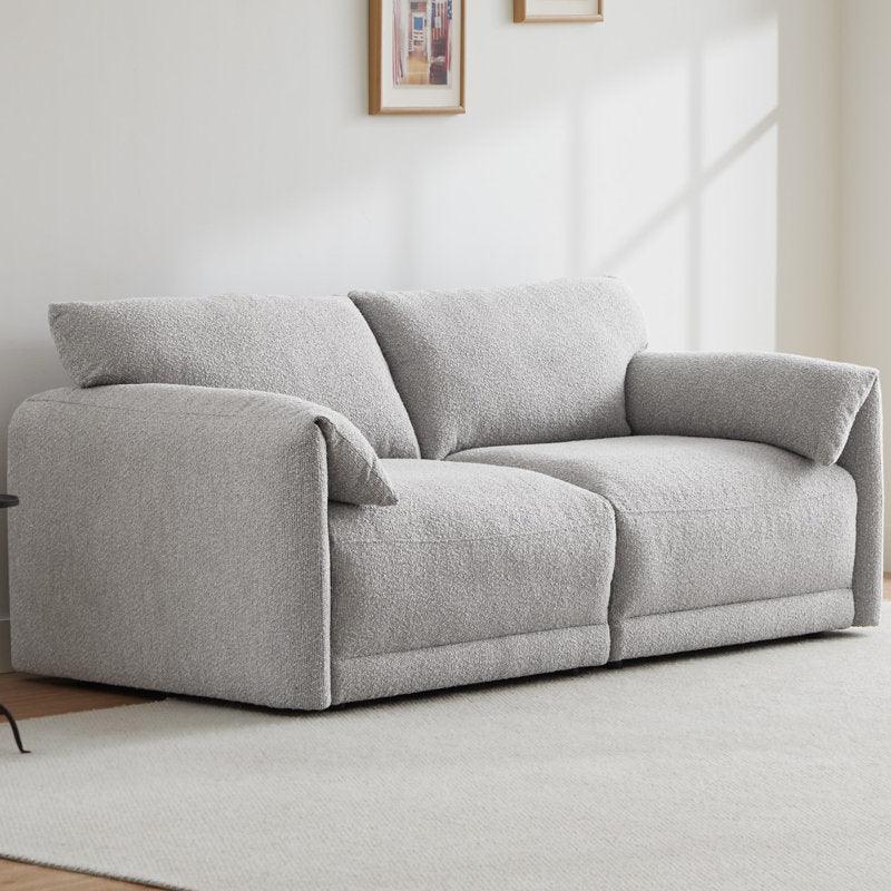 3-Seater Grey Linen Sofa By Alhome - ALHOME