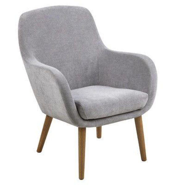 Gray Velvet Sophisticated Chair with Swedish Wood By Alhome - ALHOME