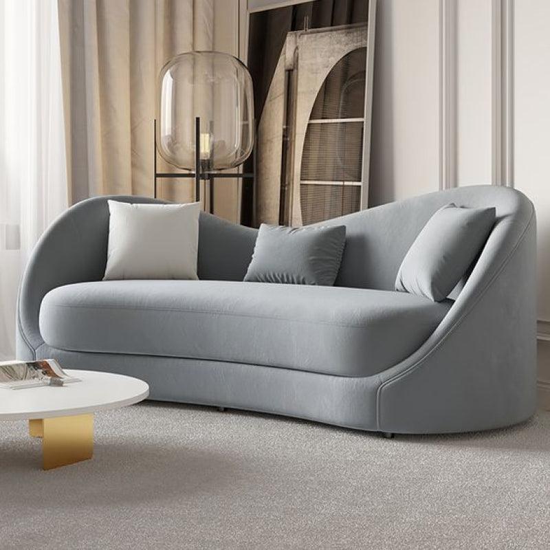 Urban Elegance: Gray Velvet 3-Seater Sofa for Modern Comfort By Alhome - ALHOME