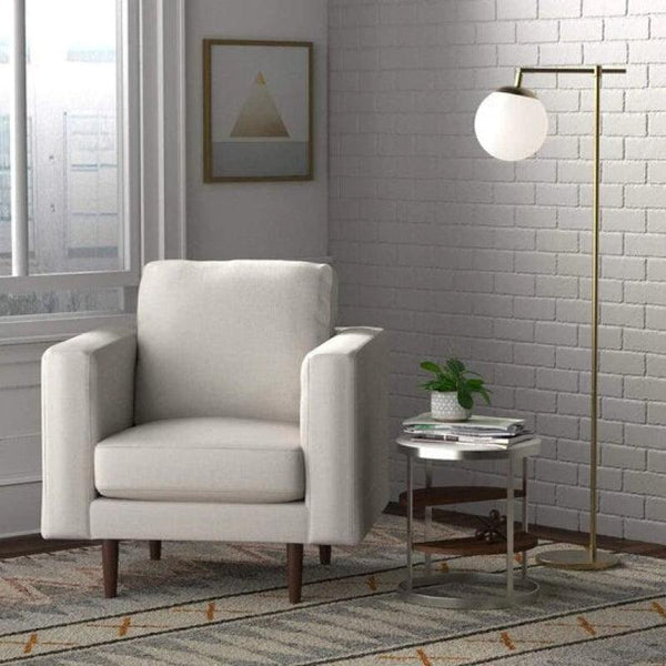 White Velvet Accent Chair By Alhome - 110111390 - ALHOME