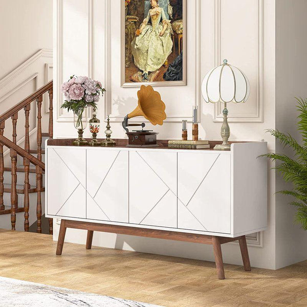 Contemporary White Wood Buffet Table By Alhome - 110110524 - ALHOME