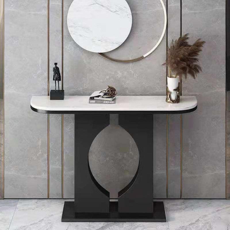 Luxe Wood and Marble Console Table By Alhome - ALHOME