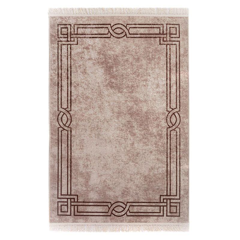 Velvet Turkish Rectangular Decorative Carpet - Brown - By In House - ALHOME