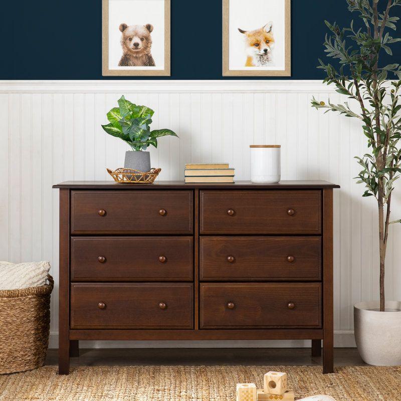 Kids Dresser: 120x47x80 Wood, Brown by Alhome - 110112840 - ALHOME